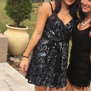 Express Black sequin dress